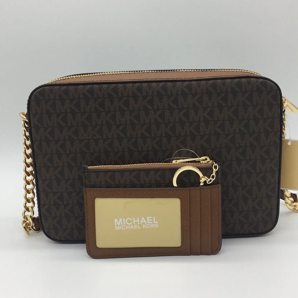 MICHAEL KORS LG EW CROSSBODY Bag&Coinpouch Brown - Picture 5 of 8